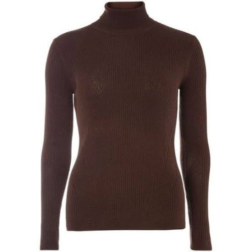 Female Turtle Neck Long Sleeve - Coffee Brown