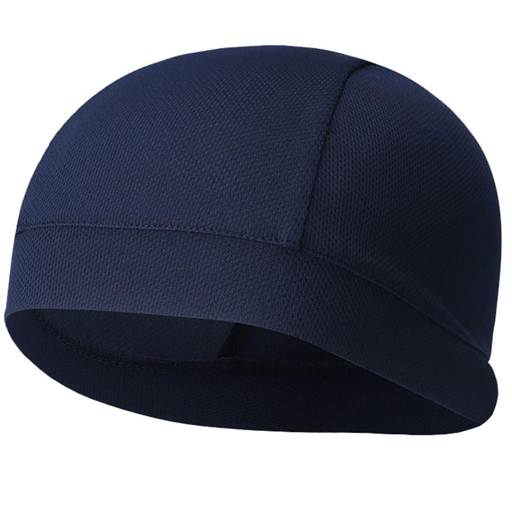 Soft Elastic Cycling Breathable Skull   Beanie  Liner Dark Blue