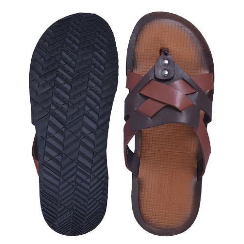 Men&rsquo;s Multi Cross Slippers- Coffee & Brown Msl-4298