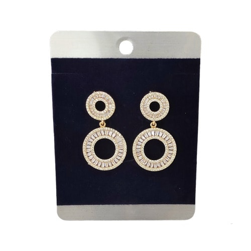 Cubic Zirconia Earrings - Gold