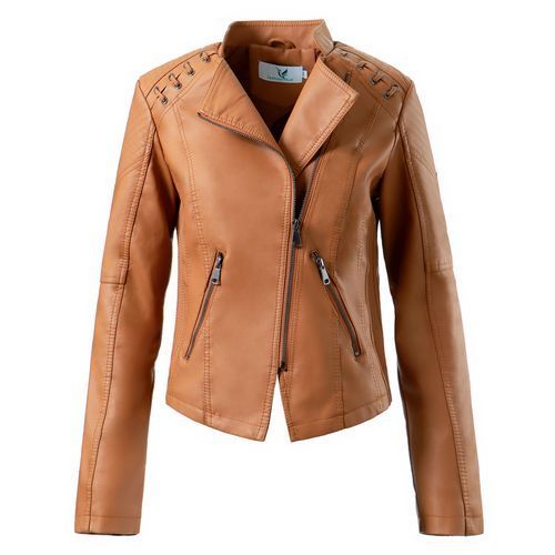 New Women's Leather Jackets Fashion Thin Jackets