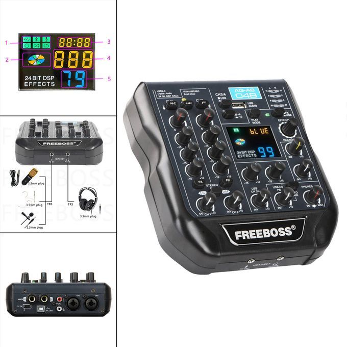 Audio Mixer Digital Signal Processor Pre-Amplifier Record For Sound