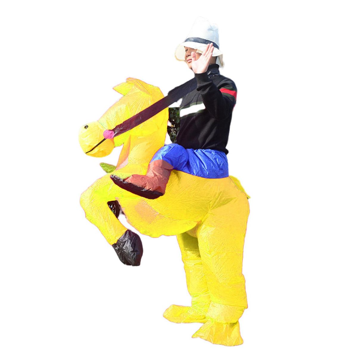 Inflatable Horse Costume Multifunctional Premium Inflatable Yellow
