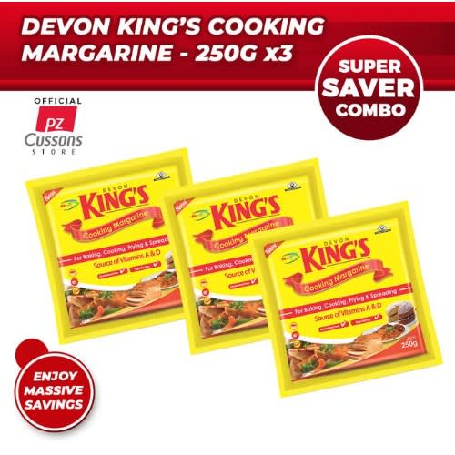 Devon King's Cooking Margarine -250g X3