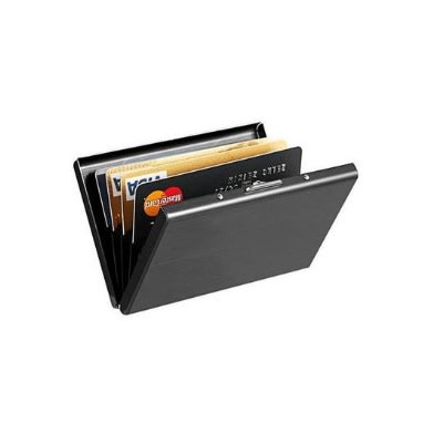 Stainless Credit Atm Card Portable Holder Black