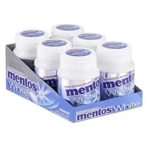 Mentos White Chewing Gum - 38g X 6 Pieces