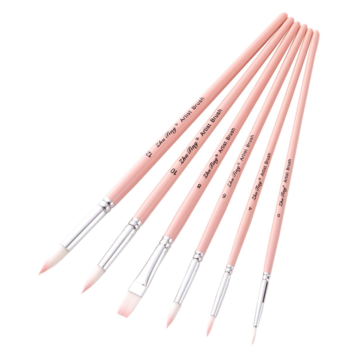 6pcs Draw Paint Brushes Set Kit Artist Paintbrush Round