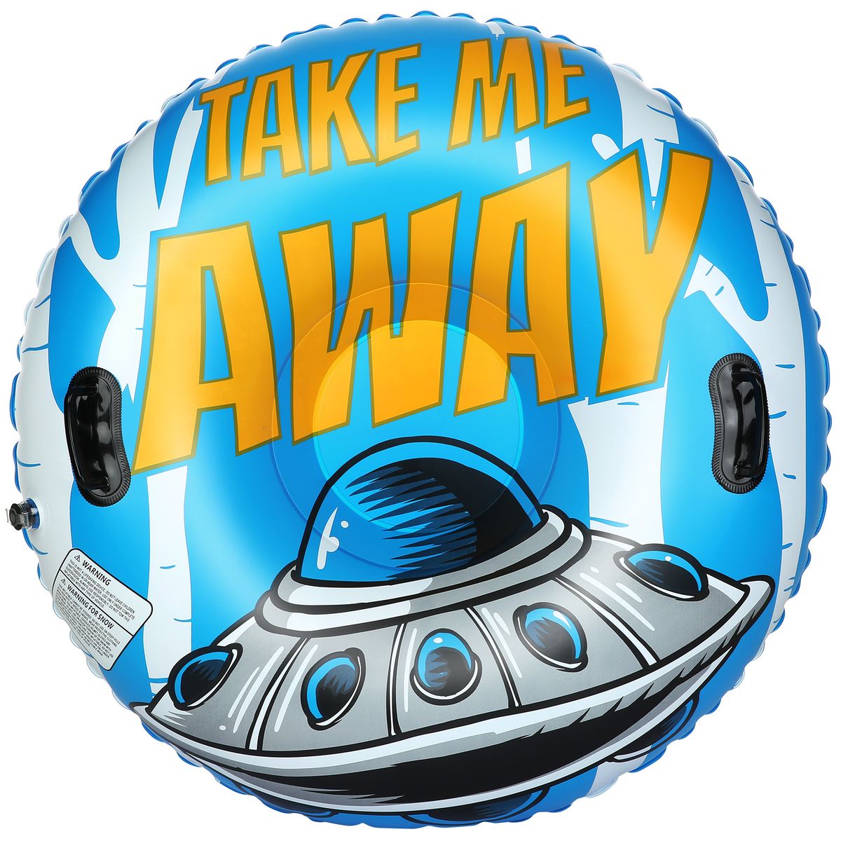 47 Inch Inflatable PVC Snow Tube Snow Sled For Kids And