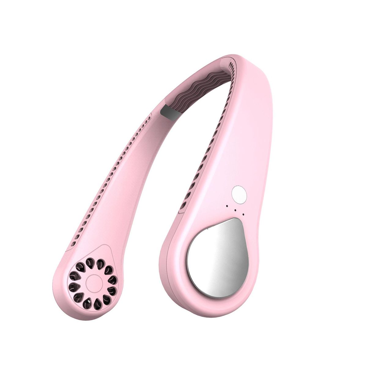 Portable Rechargeable Bladeless Neck Hanging Fan 3-gear Adjustable Wind 360&deg; Wind Output Light