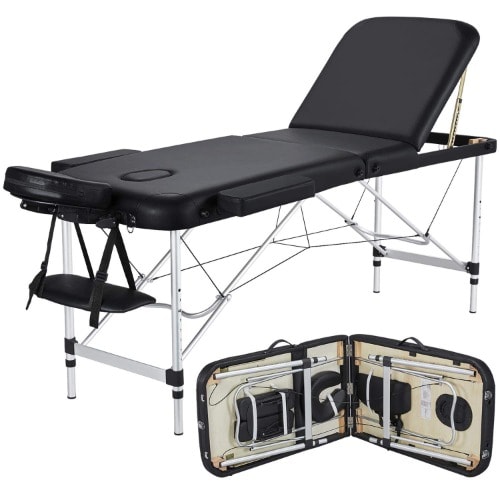 Portable folding massage tablebed
