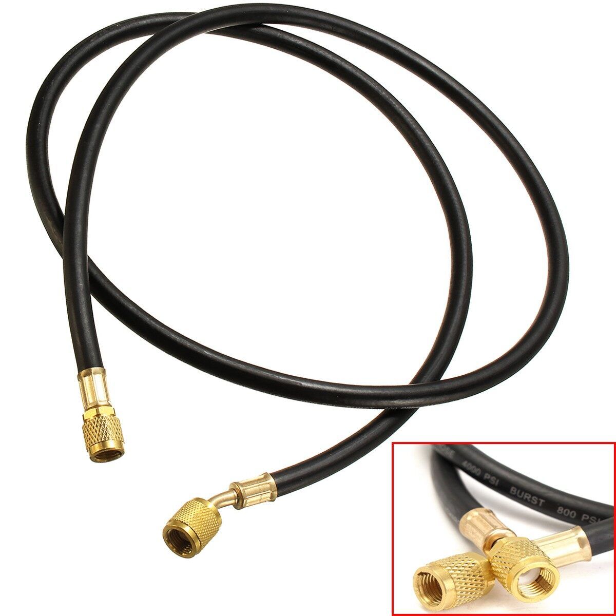 60" 5ft 800PSI AC Refrigeration Charging Hose Guage 1/4'' SAE HVAC R410a R134a