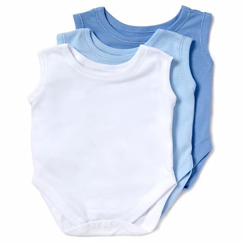 3 Pack Sleeveless Baby Bodysuits