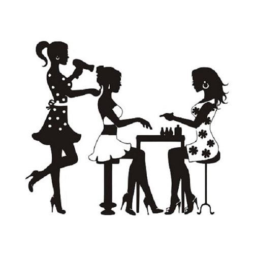 Hair - Nail Salon Diy Wall Sticker 57x66cm