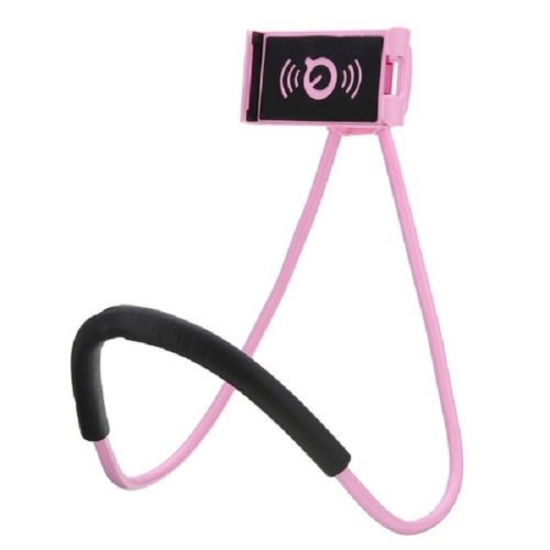 Adjustable Hanging On Neck Cell Phone Mount Holder - Pink