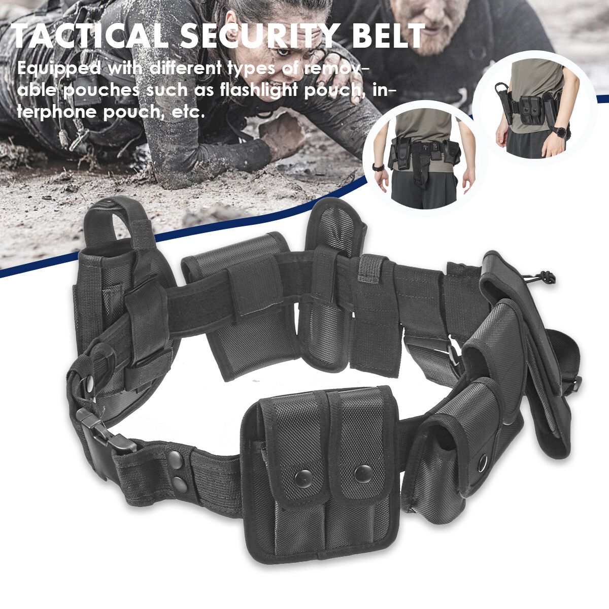Guard Belt Buckle Removable Pouch Security Outdoor Training