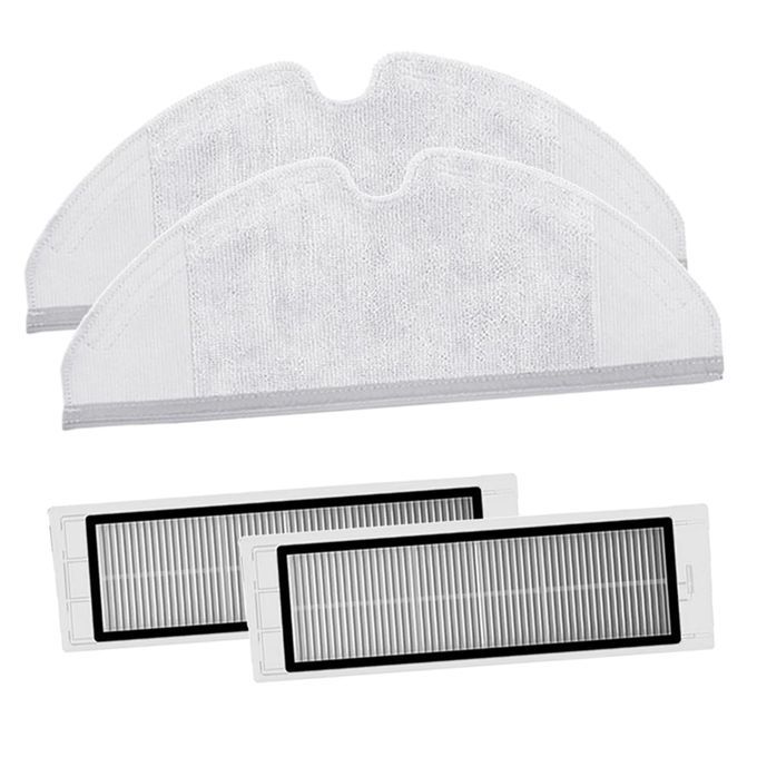 2pcs Mopping Pad + 2pcs HEPA Filter For  Vacuum Cleaner