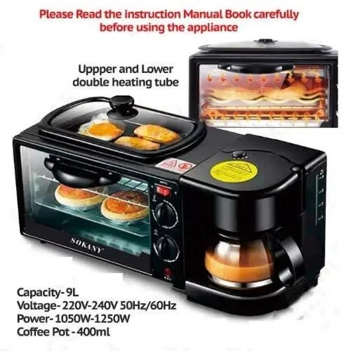 Sokany 3 In 1 Breakfast Maker