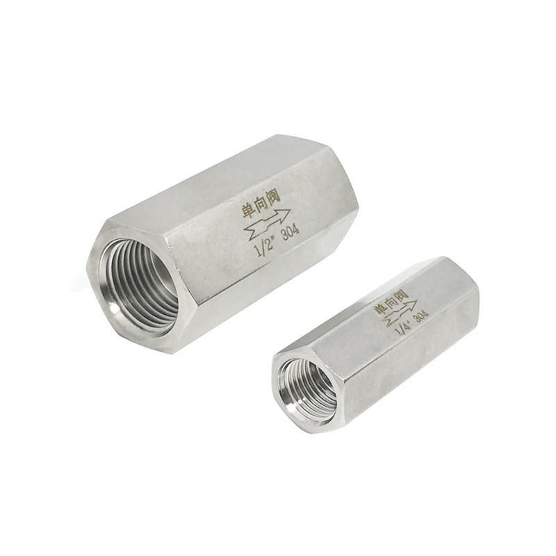 Spot Supply Internal Thread Check Valve 304 Stainless Steel Straight-through Internal Thread One-Way Check Valve Gas Liquid One-Way