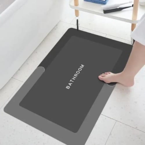 Anti Slip Water Absorbent Bathroom Floor Mat - Rectangle - 70 X 45cm