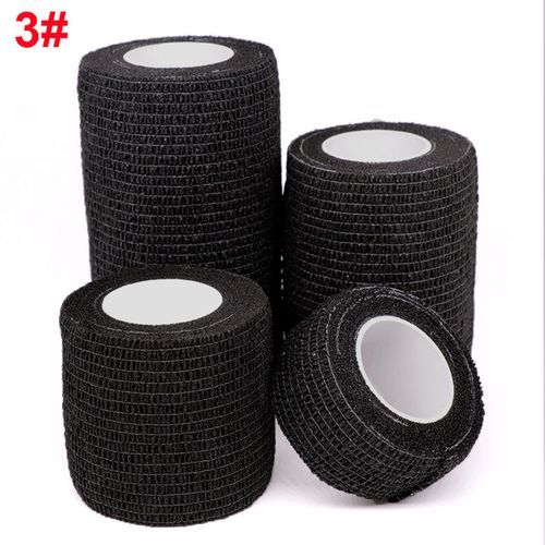 Colorful Sport Self Adhesive Elastic Bandage Knee Pads 4.5m Wrist Ankle Protector Palm Shoulder Wrap Tape Bandage(#black)