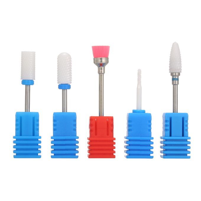 5pcs Nail Drill Bits 3/32'' (M) Cuticle Cleaner Dust Drill-M-size