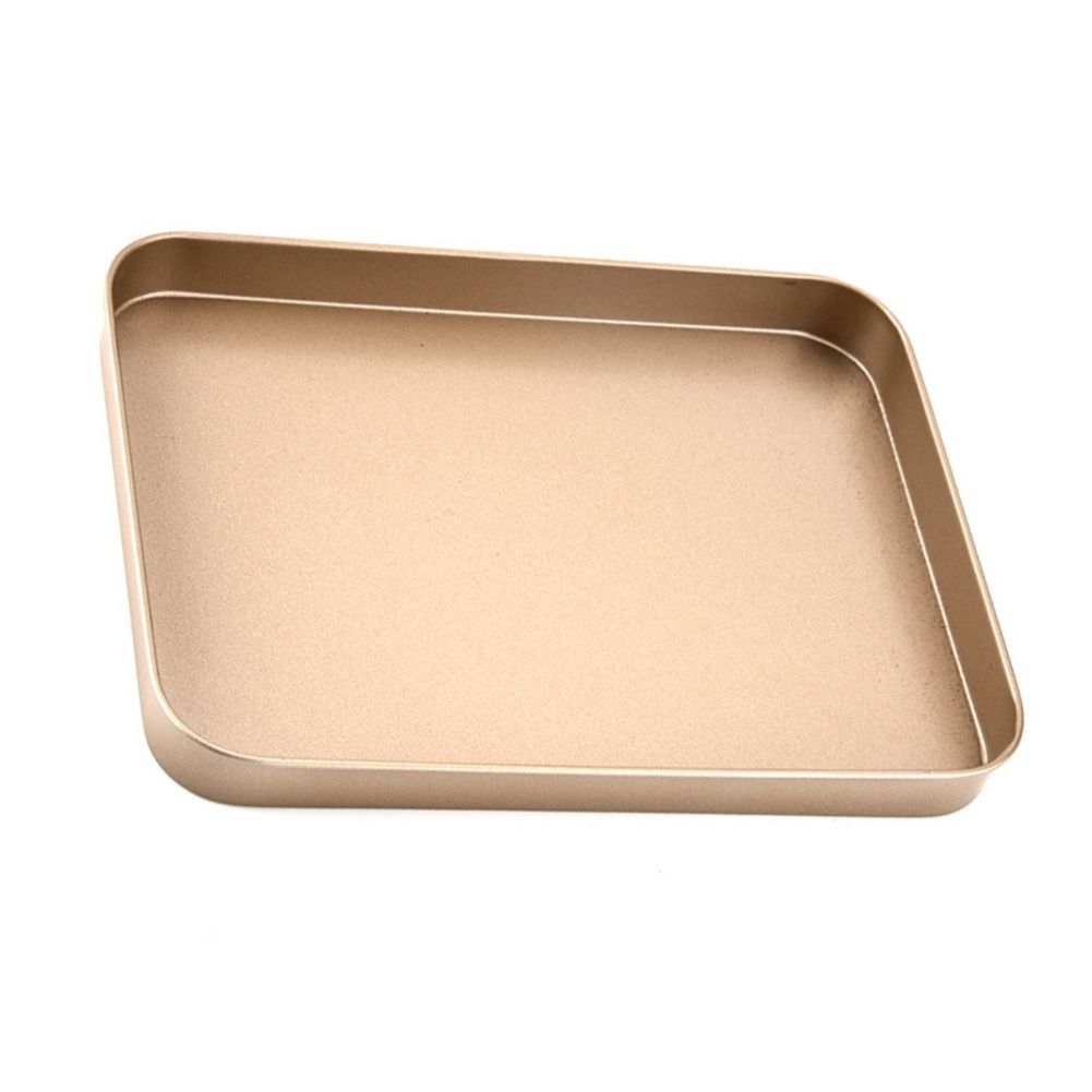 Non-stick Rectangular Cake Pan Baking Oven Tray Dish-Golden