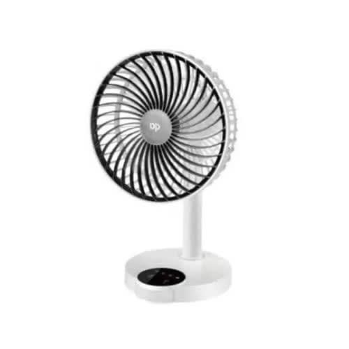 Rechargeable Table Fan With LED Light - 4000mAh