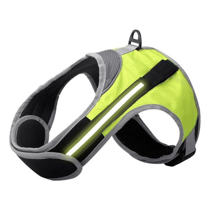 LED Dog Harness S/M/x/XL Easy Control Adjustable Straps For Green XL