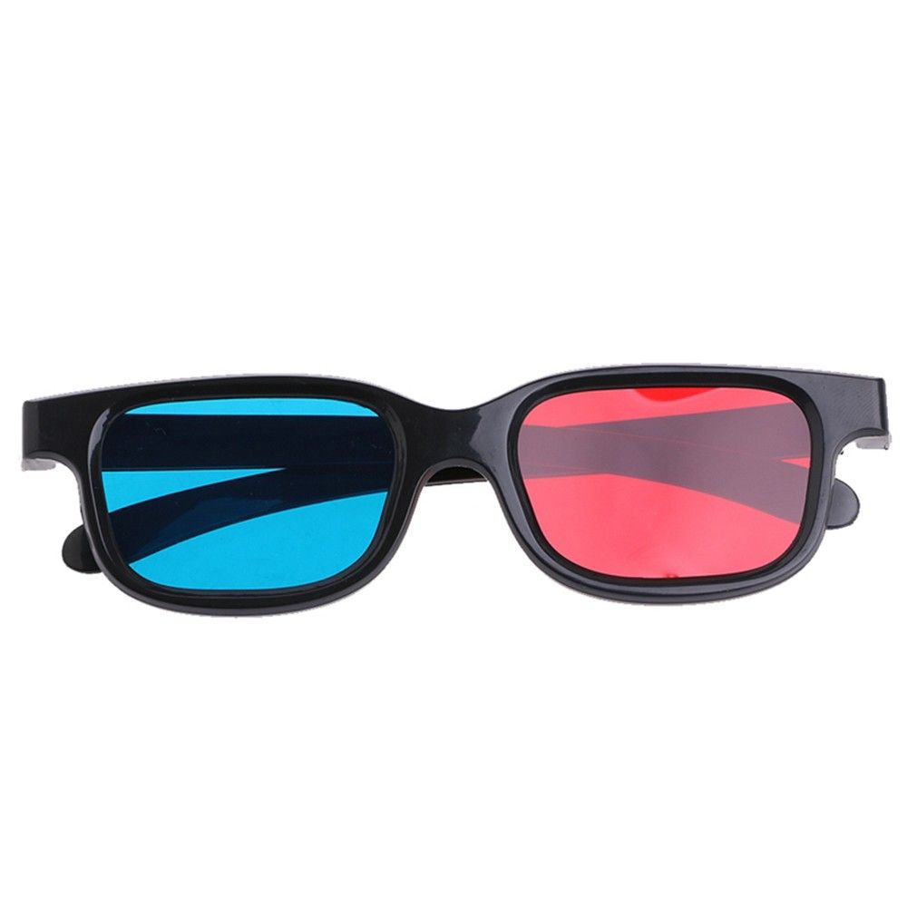 Universal 3D Glasses Black Frame Red Blue Eyeglasses Cyan