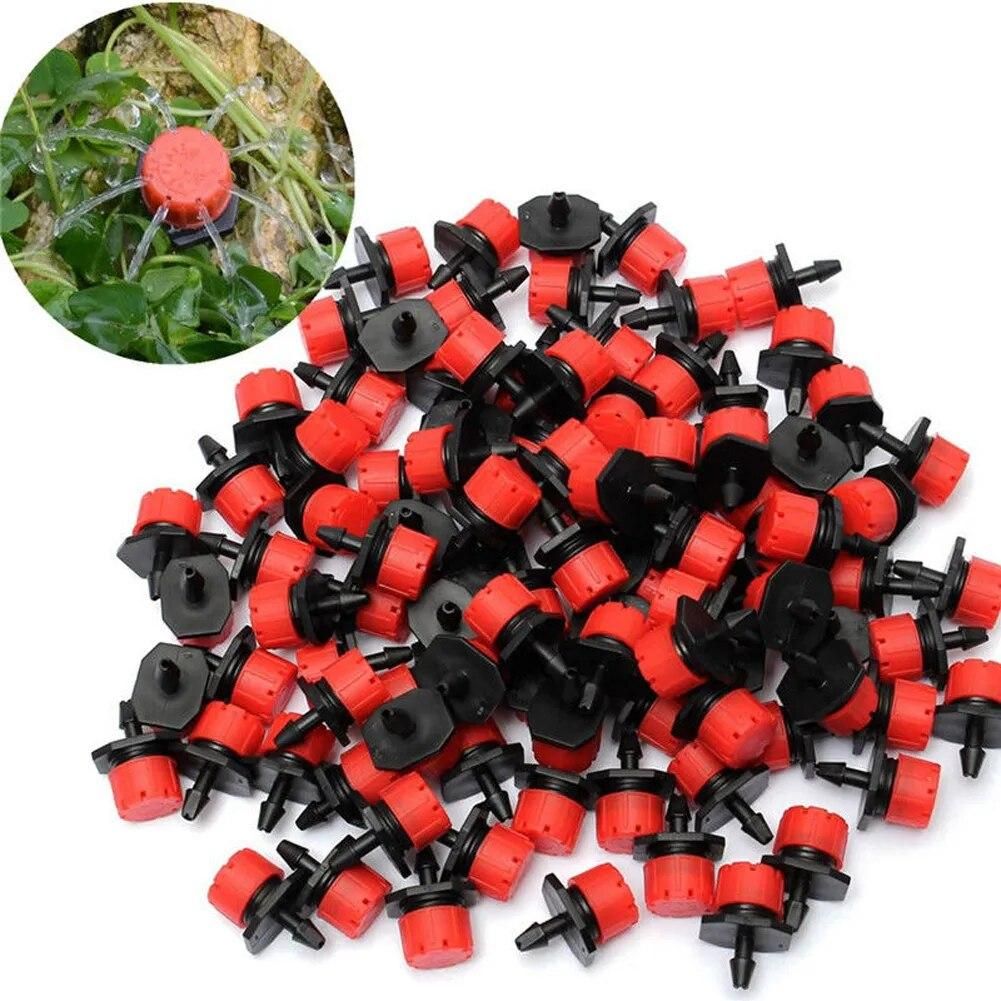 100pcs 4/7mm Garden Irrigation Nozzle Adjustable Dripper Sprinkler Emitter Micro Drip Balcony Yard Greenhouse Watering Spray