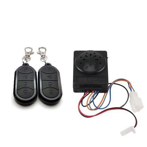 Ebike Alarm System Dual Remote Control 36V 48V 60V 72V For