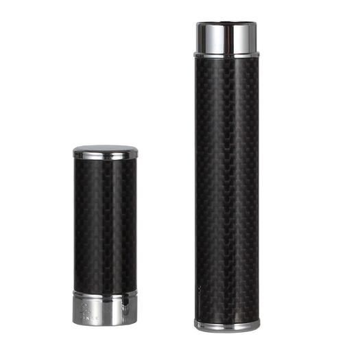 Metal Cigar Tube Carbon Fiber Pocket Single Portable Mini Cigar Humidor Box Travel Holder Black Smoking Accessories