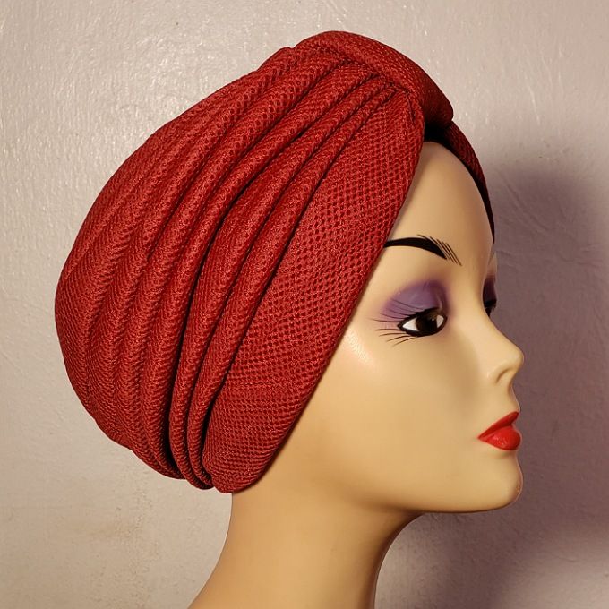 Woman Turban Wine