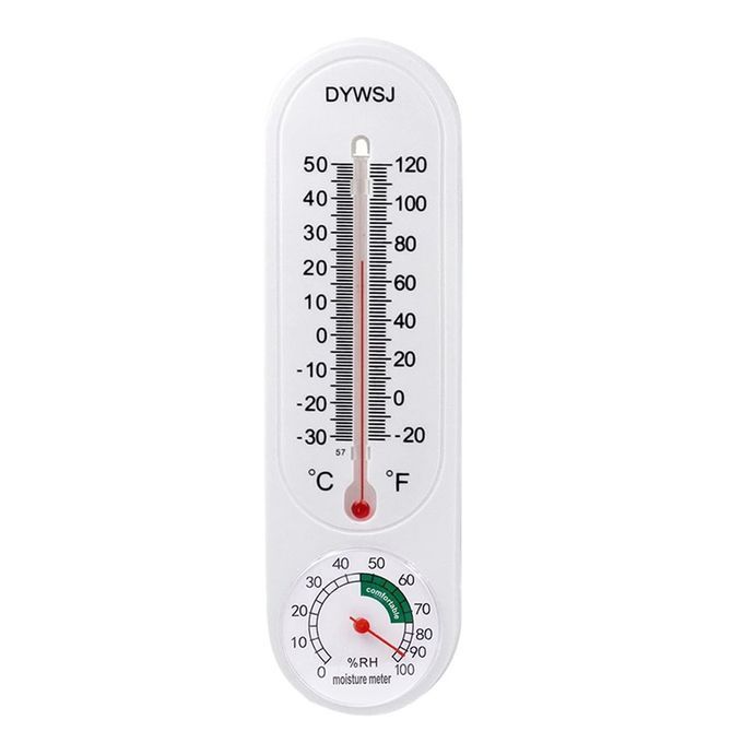 Long Wall-mounted Hygrometer   Indoor Planting Frozen Pointer-white