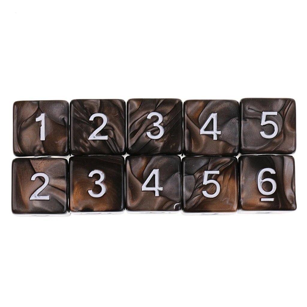 20pcs 6 Sided Dice Polyhedral D6 Dices for  and Dragons Table Board Games