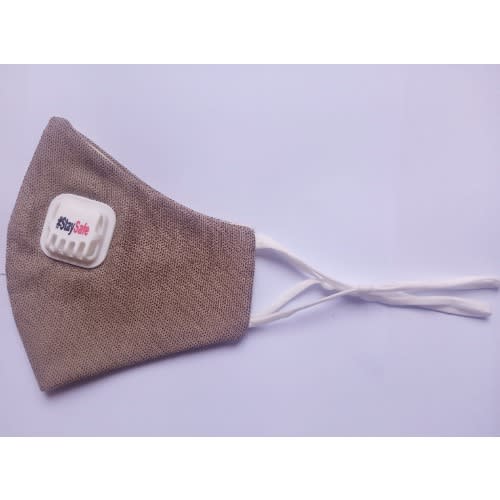 Styled Unique Cotton Facemask With Adjustable Soft Touch Elastane Buckles & Valve-brow