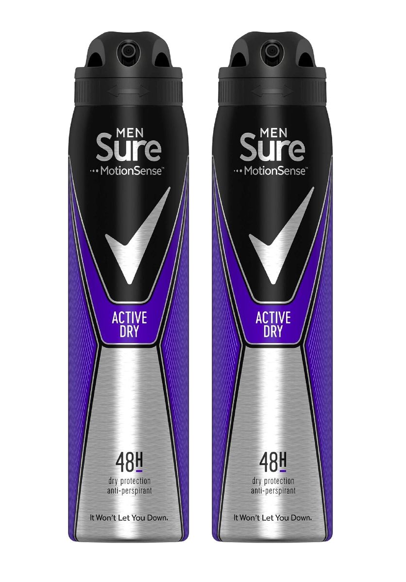 2x Motion Sense Active Dry Anti-pepirant Spray