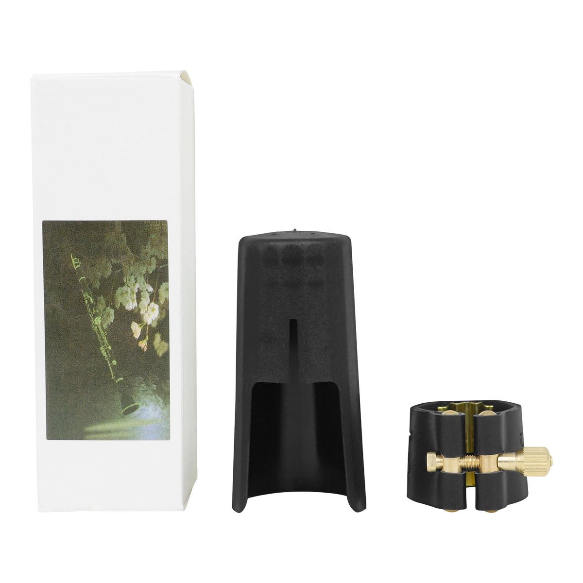 Saxophone Metal Buckle Leather Clip + Cap Single Copper Screw Adjustment Saxophone Ligature Compact Durable Ligature