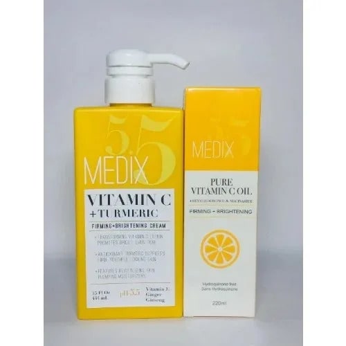 Vitamin C - Turmeric Firming- Brightening Cream 433ml - Pure Vitamin C Oil - 220ml