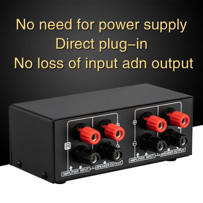 Speaker Volume Splitter Switch Box Right Channels Banana Plug For Film