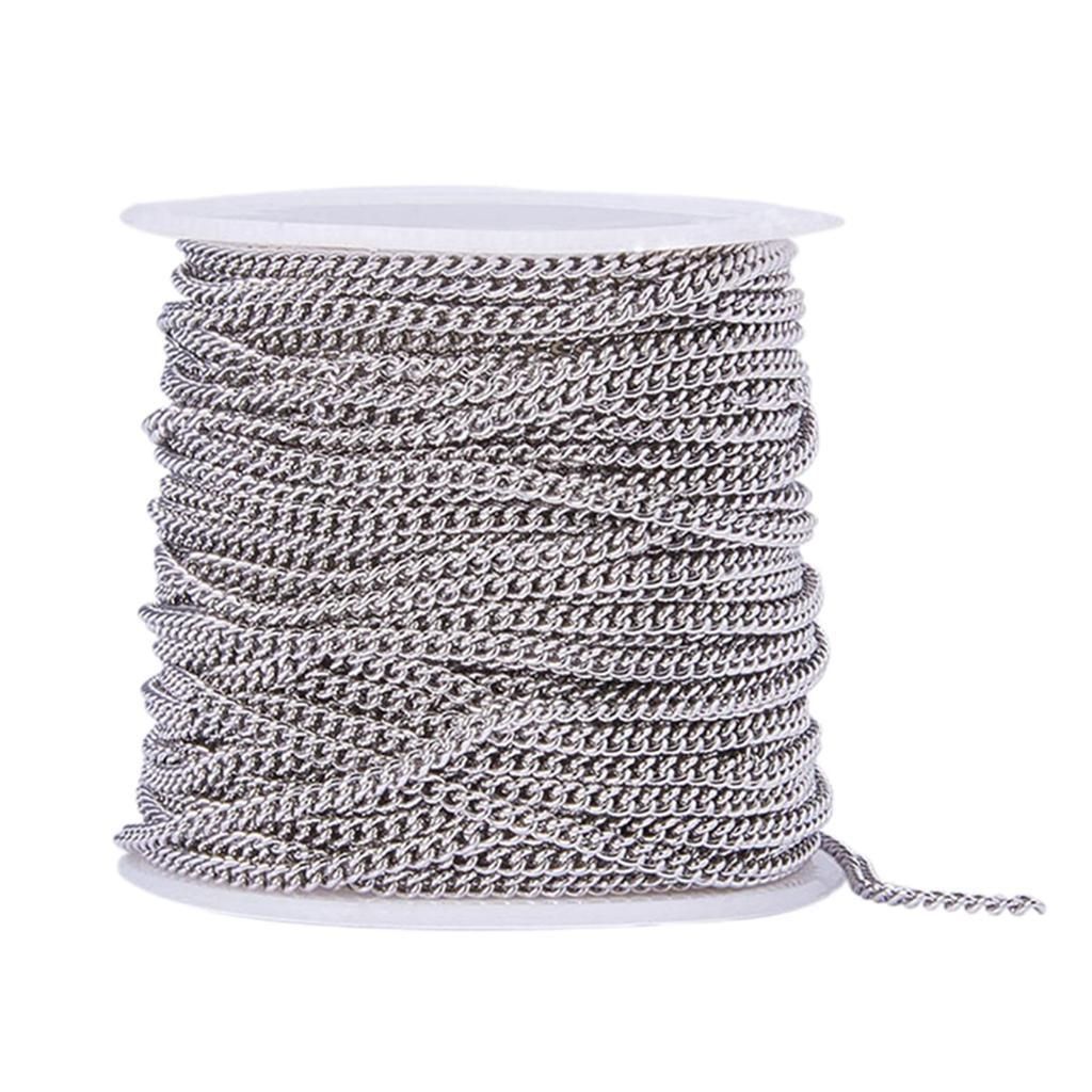 Link Chain With 20 Lobster Clasps 30 Jump Rings DIY For Jewelry Making