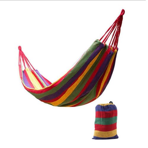 Hammock Bed Canvas Outdoor Sleep Swing Bed
