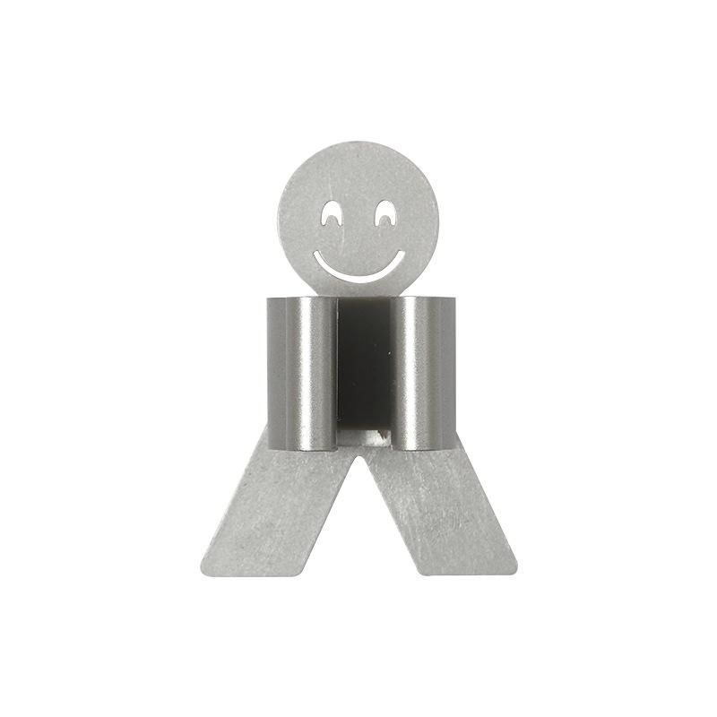 Smiley Face Seamless Paste Mop Clip Household Bathroom Toilet Mop Hook Hanger Broom Holder Shower Courtain Hooks