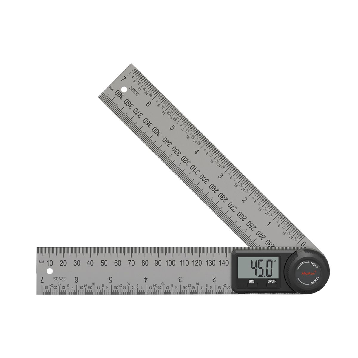 ATuMan 2-in-1 Folding Measuring Ruler Angle Ruler Straight