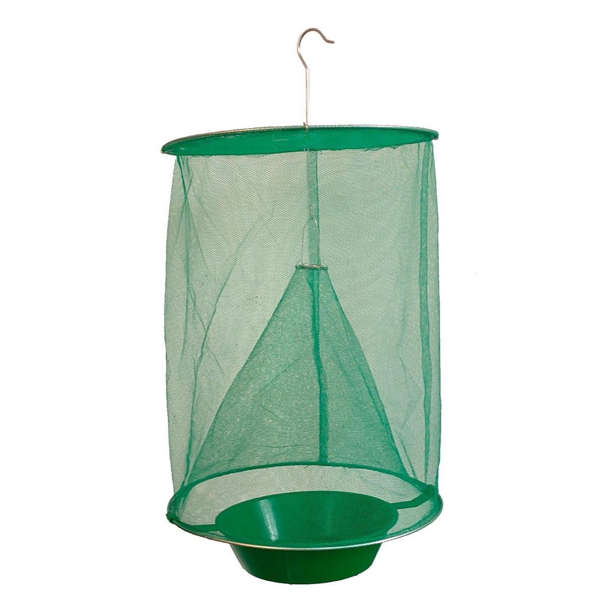 Fly Catcher Hanging Fly Catching Cage Fly Trap Flytrap Foldable Flies Trap Cage with Pot for Garden Ranch Orchard