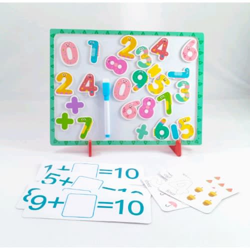 Wooden Magnetic Numbers Learning Educational Board