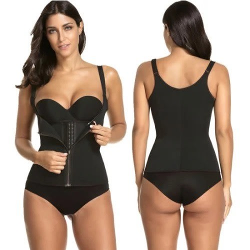 Body Shaper Vest With Double Zip & Hook