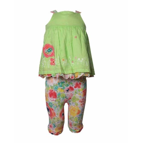 Baby Girl's 2-Piece Set Top and Leggings Set - Multicolour
