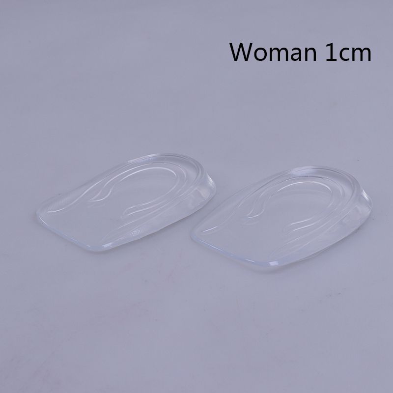1 Pair Height Lift Men Women Shoes Insole Silicone Heel Insert Increase Taller