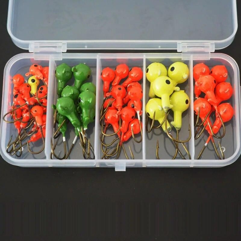 45Pcs/Lot 5 Specifications Anti-Corrosion Bait Tackle Accessories Fishing Hook High Quality Tackle  Lead Hooks Set